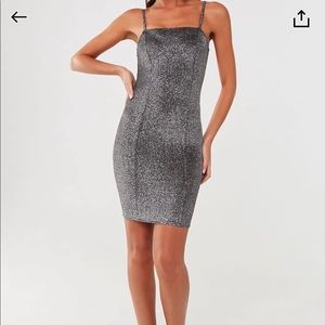 metallic knit dress